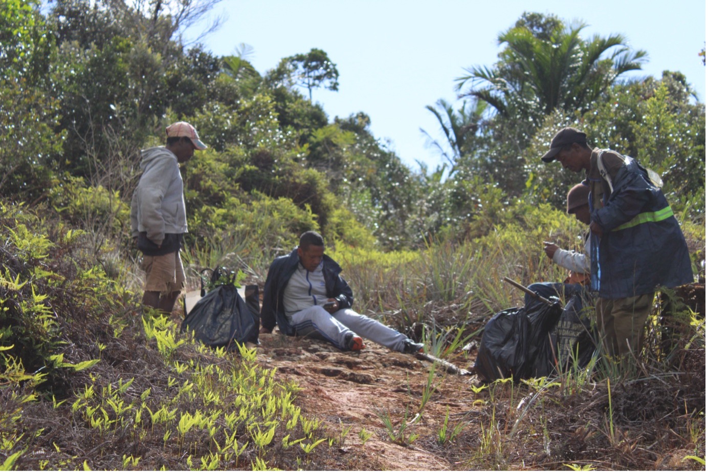 Dr. Andry, MJ, and other local guides after field collections