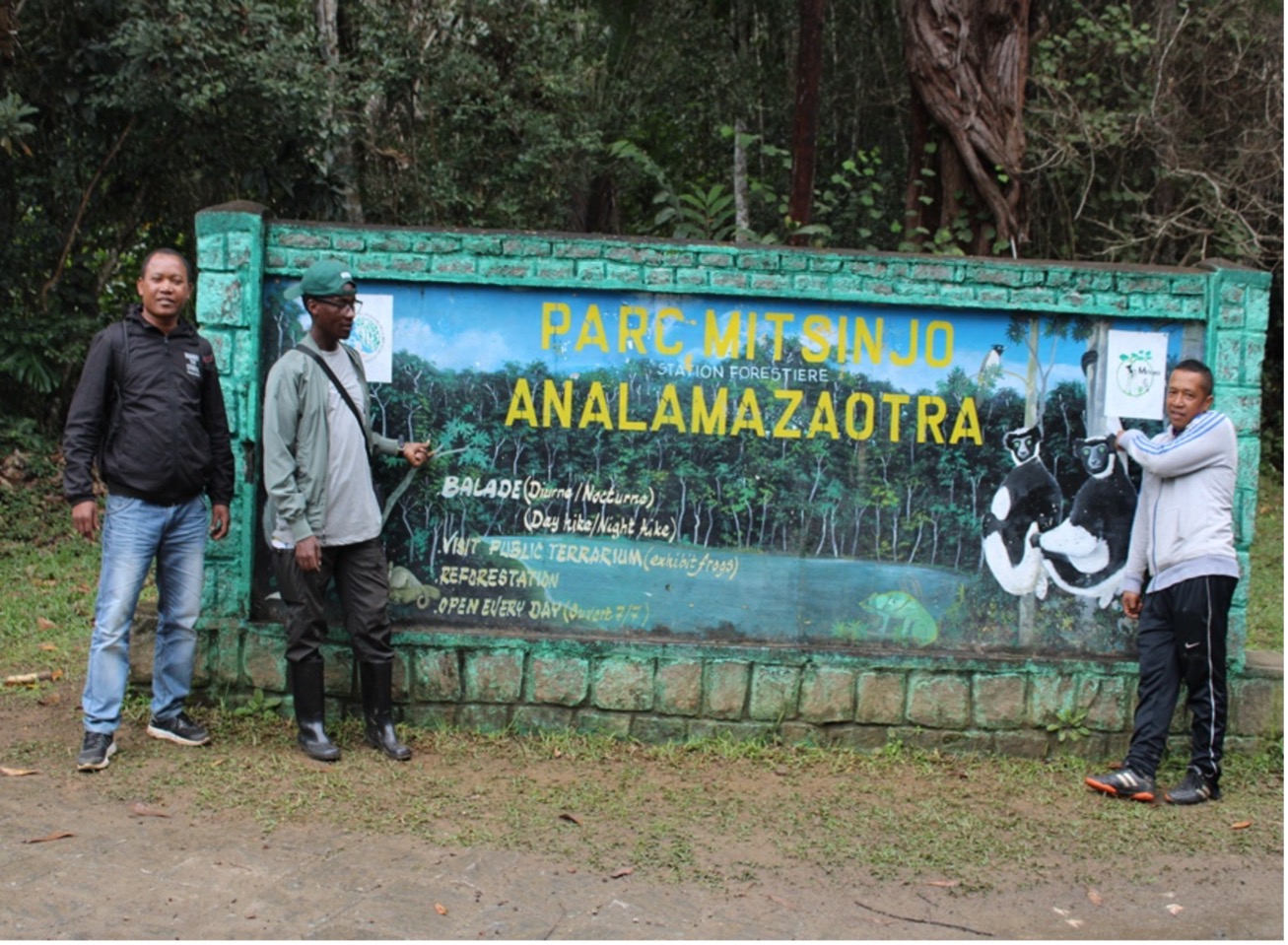 From left: Youssouf Martin (Local guide), Mwihaki John (MJ) and Dr. Andrimalala Rakotonasolo